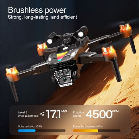 8K HD Aerial Dual Cameras Drone Optical Flow Positioning Avoidance WIFI Brushless Motor GPS Quadcopter Color White