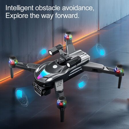 8K HD Aerial Dual Cameras Drone Optical Flow Positioning Avoidance WIFI Brushless Motor GPS Quadcopter Color White