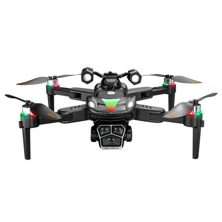 8K HD Aerial Dual Cameras Drone Optical Flow Positioning Avoidance WIFI Brushless Motor GPS Quadcopter Color Black And Grey