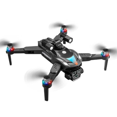 8K HD Aerial Dual Cameras Drone Optical Flow Positioning Avoidance WIFI Brushless Motor GPS Quadcopter Color Black And Grey