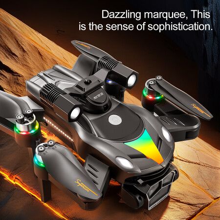 8K HD Aerial Dual Cameras Drone Optical Flow Positioning Avoidance WIFI Brushless Motor GPS Quadcopter Color Black And Grey