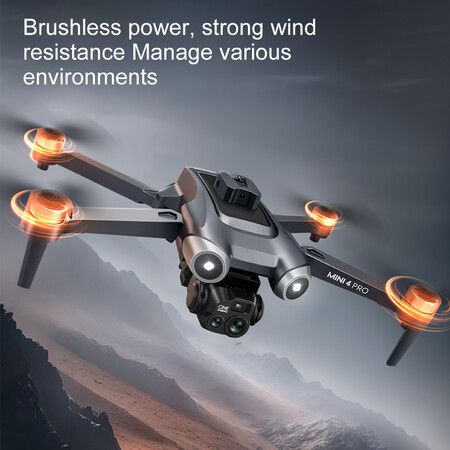 8K HD Dual Cameras Drone Professional Optical flow Positionin WIFI FPV GPS Dron RC Quadcopter Toy Color Silver