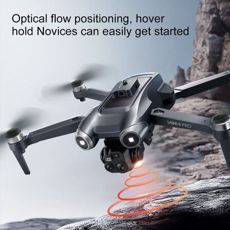 8K HD Dual Cameras Drone Professional Optical flow Positionin WIFI FPV GPS Dron RC Quadcopter Toy Color Silver