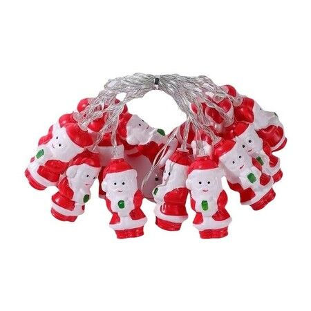 3M 20 LED Battery Operated Christmas Lights with Santa Claus Christmas String Lights Indoor Christmas Decor