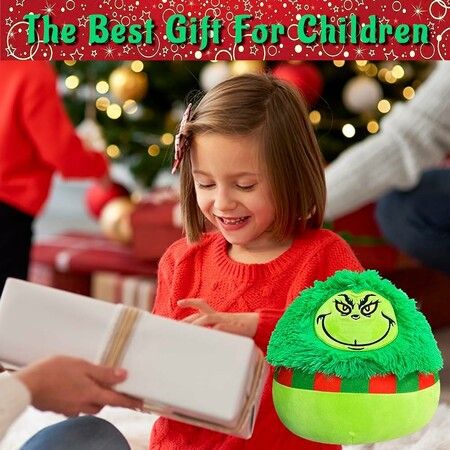 Christmas Green Monster Plush Toys,Christmas Plush Toys,Christmas Pillow Green Monster Doll Plush Stuffed Animal,Christmas Gifts