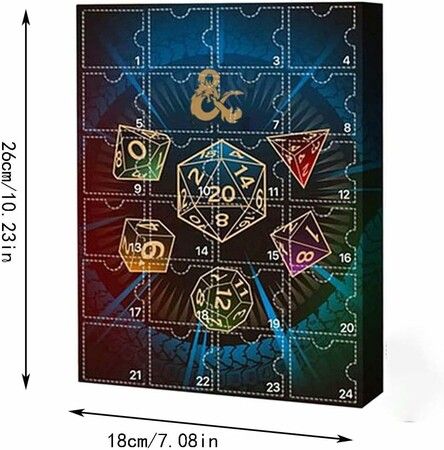 DND Advent Calendar,Dungeons and Dragons Advent Calendar,Random Polyhedral Dice Advent Calendar 2025,24 Days Countdown DND Advent Calendar