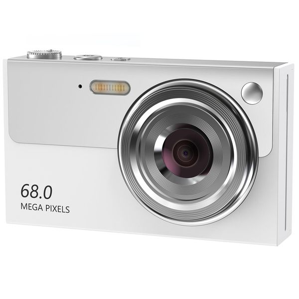 Digital Camera,4K Kids Camera AF with 32GB SD Card,16X Zoom,Cameras for Photography,Compact Point and Shoot Camera (White)