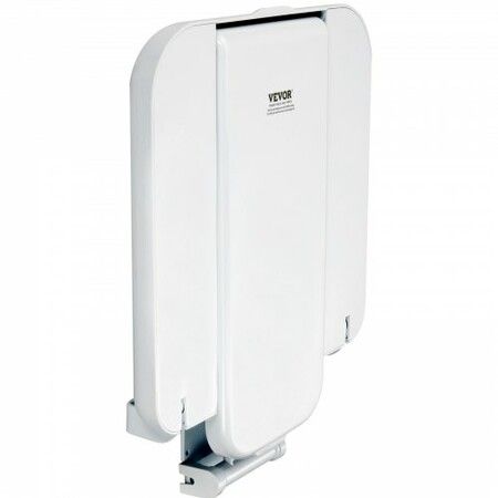 Folding ABS Shower Seat 15.7'' x 16.7'' Unfolded Wall Mounted Fold Up Shower Bench with 440 lbs Load Capacity Space Saving Fold Down Shower Chair