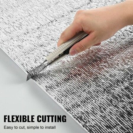 Double Reflective Insulation Roll Foam Core Radiant Barrier 120 x 48 Inch / 3 x 1.2M