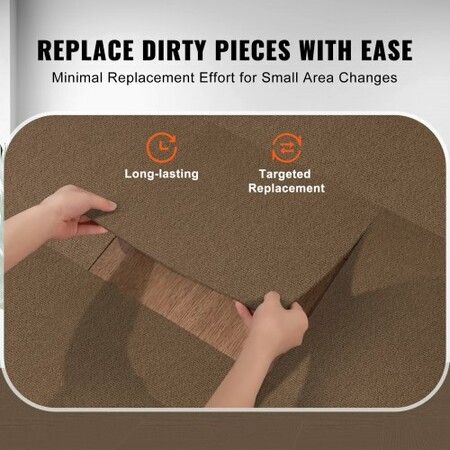 Carpet Tiles Peel and Stick 18x Squares Self Adhesive Carpet Floor Tile Soft Padded Carpet Tiles Easy Install DIY for Bedroom Living Room Indoor Outdoor