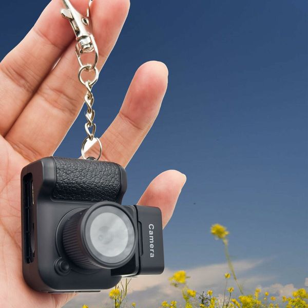 Mini Digital Camera with 1.4 In LCD Screen 1080P 32GB Card Monoreflexes Shaped CMOS Small Compact Portable Video Recorder (Black)