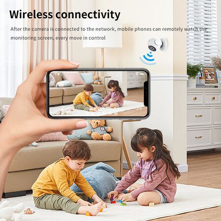 4K Wireless Home Camera Baby Monitor 2.4Ghz Wifi Auto Tracking Panoramic Cameras Webcam Monitor