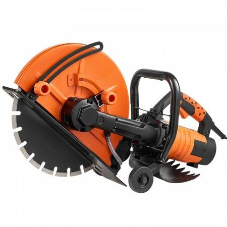 Electric Concrete Saw 14 in 2000 W 15 A Motor Circular Saw Cutter with Max.6 in Adjustable Cutting Depth Wet Disk Saw Cutter Includes Water Line