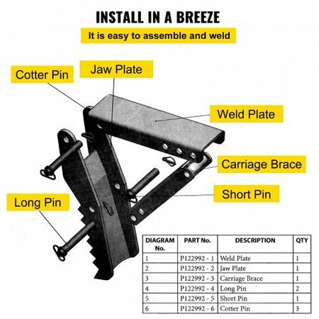 27" Backhoe Thumb 1/2" Teeth Thickness Heavy Duty Excavator Thumb Black Steel Weld On Thumb Attachments with 12mm Bolt-On Design Adjustable Mini Thumb