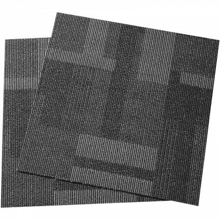 Carpet Tiles Reusable 24"x 24"Carpet Squares With Padding Attached Soft Padded Carpet Tiles Easy Install DIY for Bedroom Living Room (24Tiles Mixed Gray)