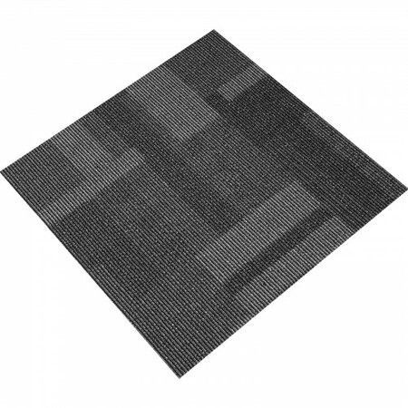 Carpet Tiles Reusable 24"x 24"Carpet Squares With Padding Attached Soft Padded Carpet Tiles Easy Install DIY for Bedroom Living Room (24Tiles Mixed Gray)