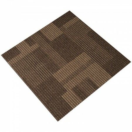 Carpet Tiles Reusable 24"x 24"Carpet Squares With Padding Attached Soft Padded Carpet Tiles Easy Install DIY for Bedroom Living Room (24Tiles Mixed Brown)