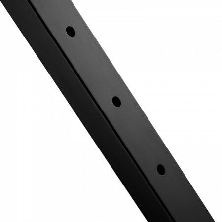 4-Pack Cable Railing Post 42" x 1" x 2" Steel Horizontal Hole Deck Railing Post 12 Pre-Drilled Holes SUS304 Stainless Steel Cable Rail Post Black