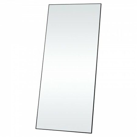 Full Length Mirror 1800x785 mm Extra Large Standing Hanging or Leaning Rectangle Floor Tempered Mirror with Stand Aluminum Alloy Frame Mirror Black