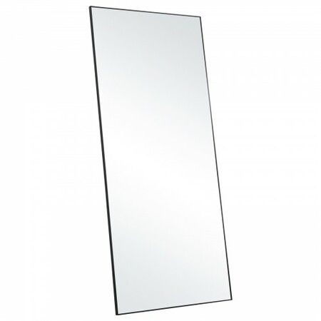 Full Length Mirror 1800x785 mm Extra Large Standing Hanging or Leaning Rectangle Floor Mirror with Tempered Glass Aluminum Alloy Frame Mirror Black