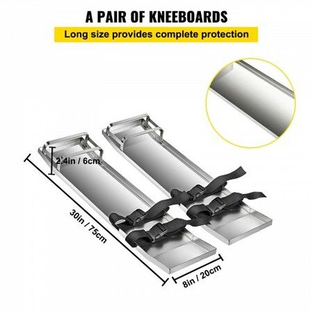 Concrete Knee Boards 70cm x 20cm Slider Knee Boards Kneeler Board Stainless Steel Kneeboards Concrete Sliders Pair Moving Sliders with Concrete Board