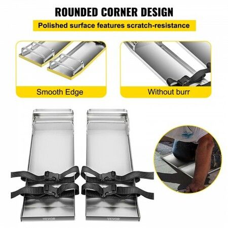 Concrete Knee Boards 70cm x 20cm Slider Knee Boards Kneeler Board Stainless Steel Kneeboards Concrete Sliders Pair Moving Sliders with Concrete Board