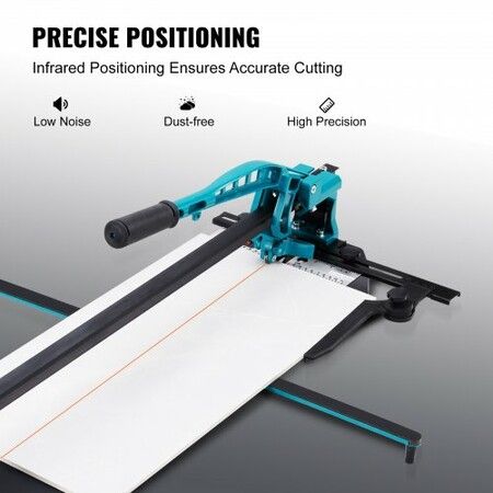 Manual Tile Cutter 1000mm Porcelain Ceramic Tile Cutter with Tungsten Carbide Cutting Wheel Infrared Positioning Anti-Skid Feet Durable Rails