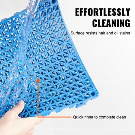 Modular Interlocking Cushion 55 Pack 30 x 30 cm Splicing Drainage Mats Soft PVC Interlocking Drainage Floor Tiles Non-Slip Drainage Holes for Restroom