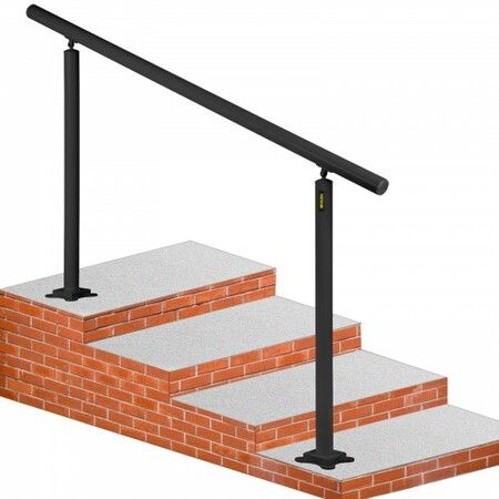 Handrail for Outdoor Steps Aluminum Stair
Handrail Fit 0-5 Steps w/ Installation Kit