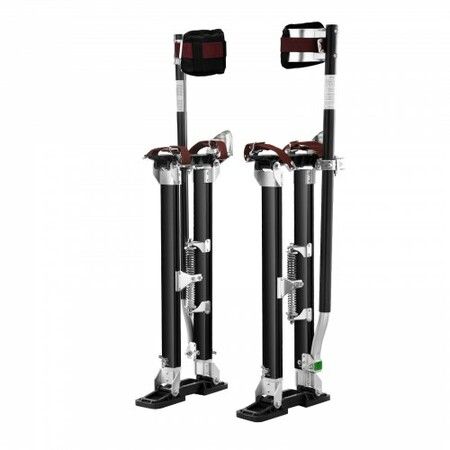 Drywall Stilts 61-101.6 cm Adjustable Aluminum Tool Stilts with Protective Knee Pads Durable and Non-slip Work Stilts for Sheetrock Painting Walking