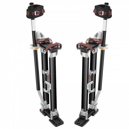 Drywall Stilts 61-101.6 cm Adjustable Aluminum Tool Stilts with Protective Knee Pads Durable and Non-slip Work Stilts for Sheetrock Painting Walking