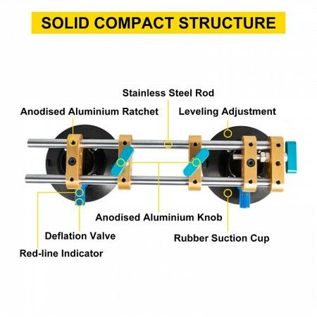 Suction Cup 152mm Stone Seam Setter for Pulling＆Aligning Tile Flat Surface