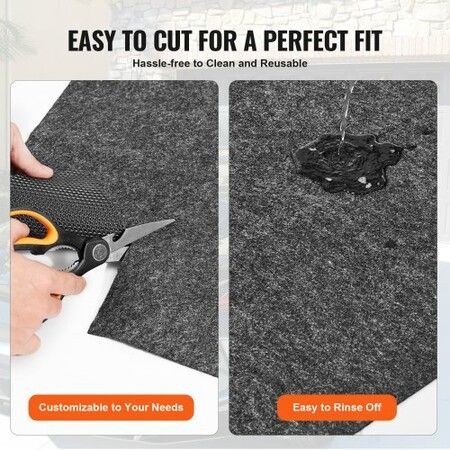 Garage Floor Mat 2.25 x 5.2 M Waterproof Protection from WaterSnow RainMud and Oil for Cars Non-slip Heavy Duty Containment Mat with TPE Anti-Leak Backing