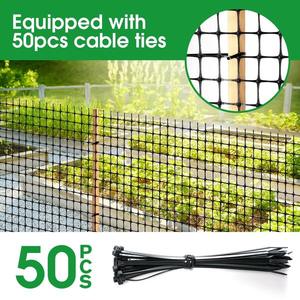 Plastic Mesh Barrier Garden Net 50mx1.2m Animal Chicken Wire Fence Dog Enclosure Protection Temporary Fencing Construction