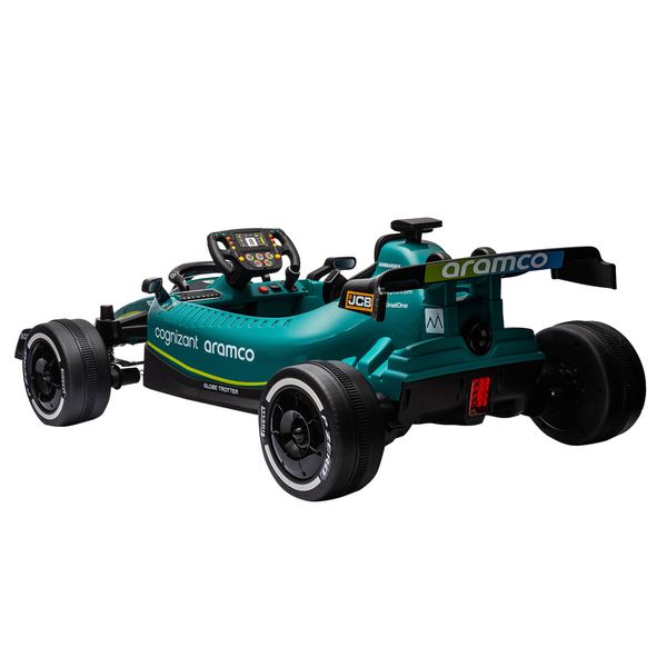 24V Ride On Car Remote Control Electric Vehicle Race Truck Off Road ATV Licensed Aston Martin Battery Powered 4 Wheeler with Lights MP3 Bluetooth