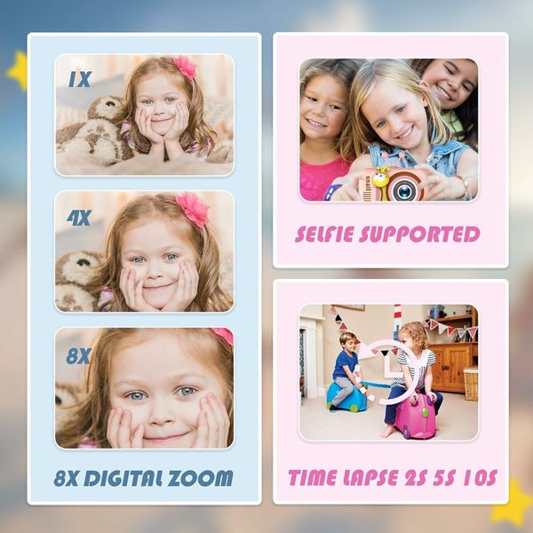 Kids Camera Toys for Girls Boy Age 3 to 12, Kids Digital Camera Toddler Camera for 3 4 5 6 7 8 Years Old Birthday Gifts, Blue