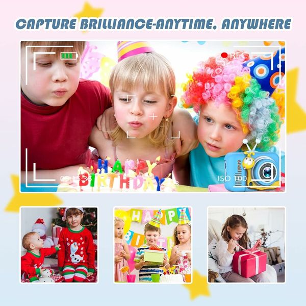 Kids Camera Toys for Girls Boy Age 3 to 12, Kids Digital Camera Toddler Camera for 3 4 5 6 7 8 Years Old Birthday Gifts, Blue