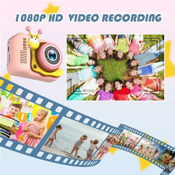 Kids Camera Toys for Girls Boy Age 3 to 12, Kids Digital Camera Toddler Camera for 3 4 5 6 7 8 Years Old Birthday Gifts, Pink