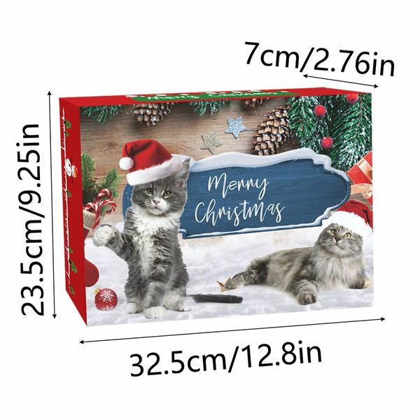 Cat Christmas Advent Calendar,24 Days Countdown Calendar with Assorted Interactive Cat Toys for Indoor Cats Pet Surprise Gifts