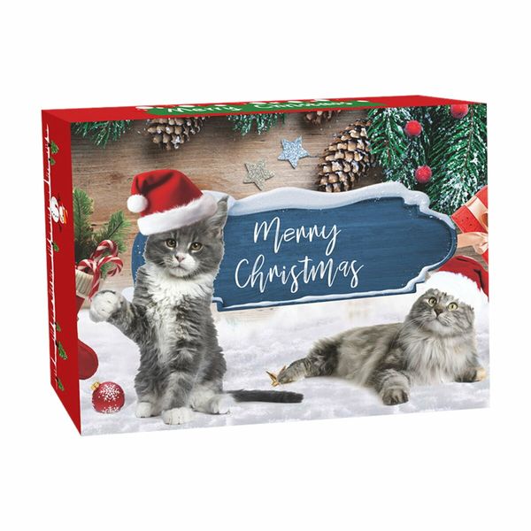 Cat Christmas Advent Calendar,24 Days Countdown Calendar with Assorted Interactive Cat Toys for Indoor Cats Pet Surprise Gifts