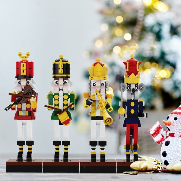 Christmas Building Blocks Playset Countdown Daily Surprise STEM Toy Xmas Gifts   DIY  Nutcracker Figures Decoration Bricks Kids Toys Gifts