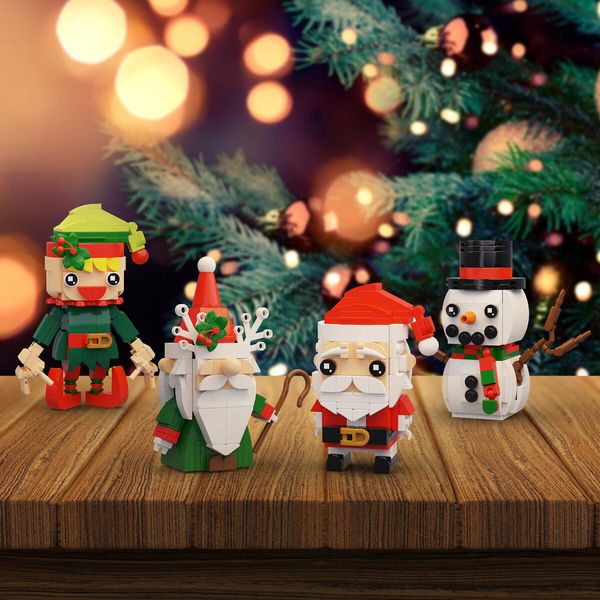 Christmas Building Blocks Playset Countdown Daily Surprise STEM Toy Xmas Gifts   DIY Santa Claus Figures Decoration Bricks Kids Toys Gifts