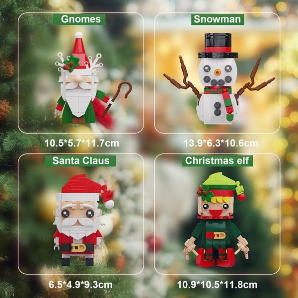 Christmas Building Blocks Playset Countdown Daily Surprise STEM Toy Xmas Gifts   DIY Santa Claus Figures Decoration Bricks Kids Toys Gifts