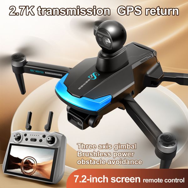 8K Dual Camera Drone Folding GPS Relay 7.2 Inch Touch Screen HD Aerial Photography Drone Color Grey