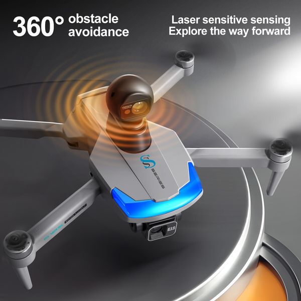 8K Dual Camera Drone Folding GPS Relay 7.2 Inch Touch Screen HD Aerial Photography Drone Color Grey