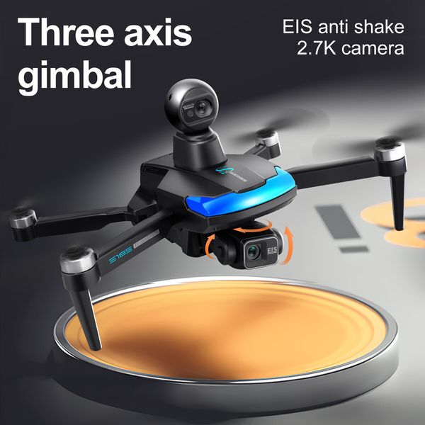 8K Dual Camera Drone Folding GPS Relay 7.2 Inch Touch Screen HD Aerial Photography Drone Color Black