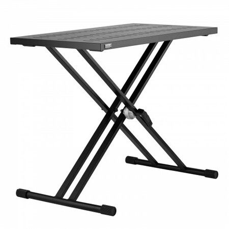 Portable DJ Table with Double-X Braced Keyboard Stand Adjustable Height