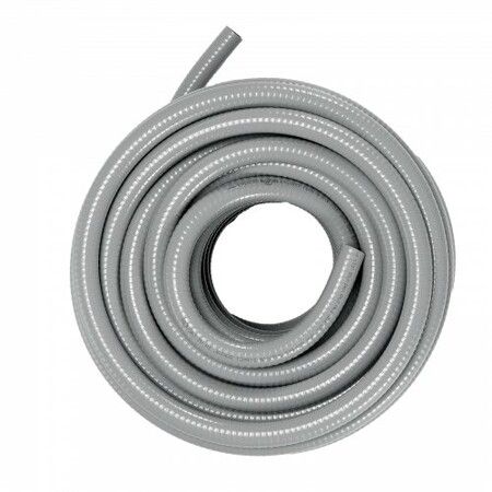 19.1 mm Flexible Electrical Conduit 30.5 m PVC Liquid-Tight Conduit Non-Metallic with 5 Straight and 5 90-Degree Conduit Connector Fittings