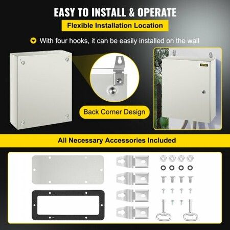 Steel Electrical Box Electrical Enclosure Box 20x16x6'' Carbon Steel IP65