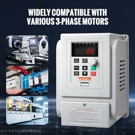 VFD 2.2KW 10A 3HP Variable Frequency Drive for 3-Phase Motor Speed Control